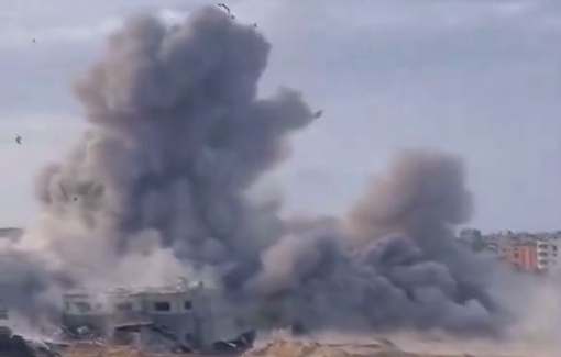 Thumbnail preview image for the video titled: IDF urbicide in Gaza par blowing up of homes and residential buildings