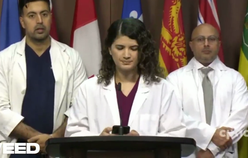 Thumbnail preview image for the video titled: Canadian Dr. Yara Abou-Hamde speaks of Israel's systematic targeting of healthcare workers