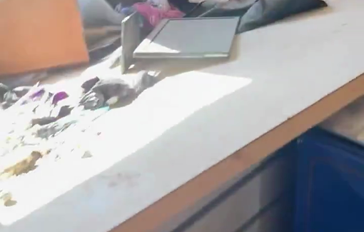 Thumbnail preview image for the video titled: Exercise wearing a woman's dress in a home in Gaza