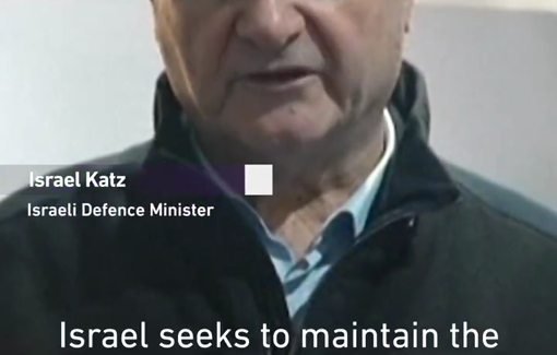 Thumbnail preview image for the video titled: Israel's Defense Minister intense to violate the ceasefire agreement