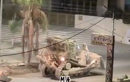 Thumbnail preview image for the video titled: The Israeli army invaded Nur Shams refugee camp and caused sever destruction of the infrastructure