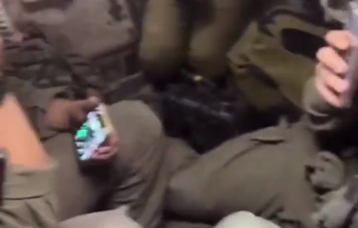 Thumbnail preview image for the video titled: IDF tank opens fire in Gaza during Purim Megillah reading