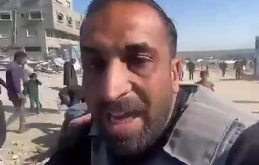 Thumbnail preview image for the video titled: People shocked to find renowned journalist Hossam Shabat killed after an Israeli airstrike