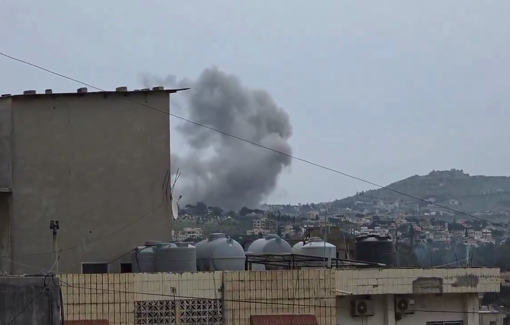 Thumbnail preview image for the video titled: Israel strikes the village of Tabit in southern Lebanon