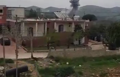 Thumbnail preview image for the video titled: Israel strikes the village of Tabit in southern Lebanon