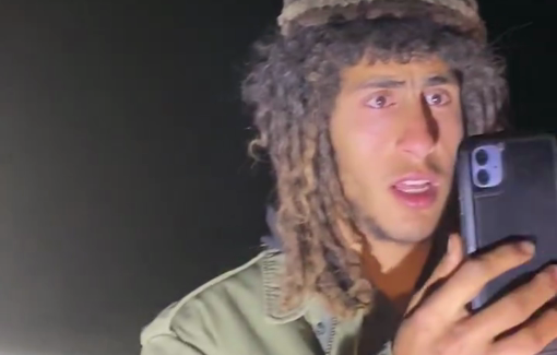 Thumbnail preview image for the video titled: Three settlers, led by Gilad Amosi, invaded the Palestinian village of al-Farsiya