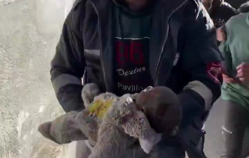 Thumbnail preview image for the video titled: Baby girl killed in Israeli bombing on Eid day