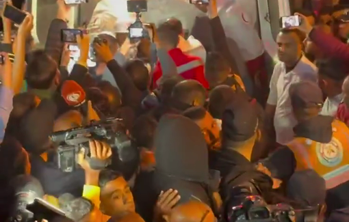 Thumbnail preview image for the video titled: Bodies of first responders killed by the IDF taken to Nasser hospital