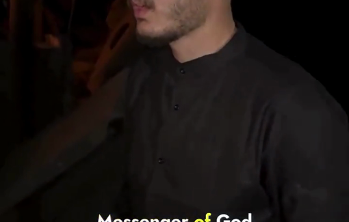 Thumbnail preview image for the video titled: Call to prayer over the burning ruins of mosque destroyed by Israeli bombing