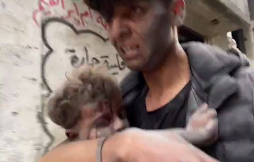 Thumbnail preview image for the video titled: Missing child rescued from under the rubble