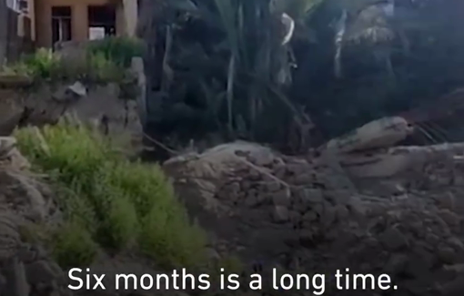 Thumbnail preview image for the video titled: Testimony about the Israeli attack the Holy Family Church and buildings in Gaza in December 2023