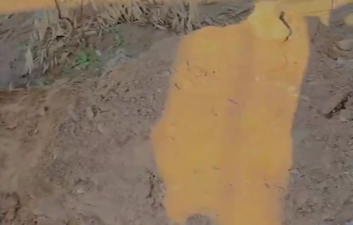 Thumbnail preview image for the video titled: Israeli bulldozers ruthlessly dig and destroyed al-Batish Cemetery