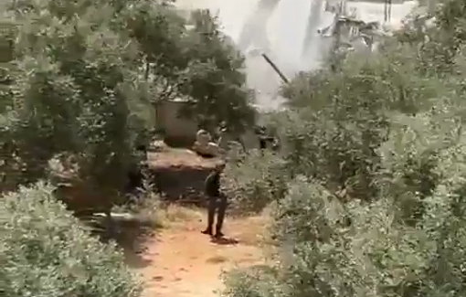 Thumbnail preview image for the video titled: Israeli forces demolished the homes of brothers Mu'ayyad and Iyad Harb in Iskaka village