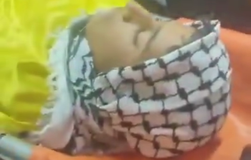 Thumbnail preview image for the video titled: Farewell to child Mahmoud Abu Al-Haija killed by the Israeli forces' bullets in Al-Yamoun
