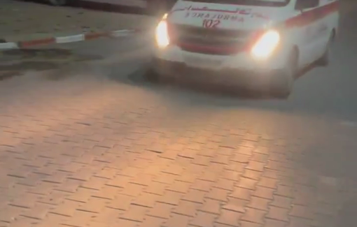 Thumbnail preview image for the video titled: Civil Defense crew member injured by Israeli double tap strike