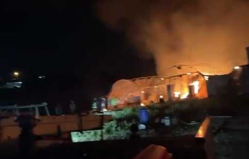 Thumbnail preview image for the video titled: Israeli settlers set fire to Palestinian lands and homes in the village of Bardala (Jordan Valley)