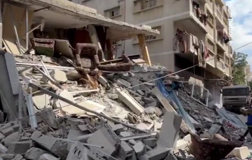 Thumbnail preview image for the video titled: Extensive destruction of Al-Khour family's house by Israeli bombing