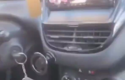 Thumbnail preview image for the video titled: Israeli soldiers stop a vehicle and assault its Palestinian passengers near the Zaim Israeli barrier in occupied Jerusalem