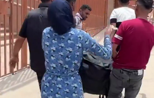 Thumbnail preview image for the video titled: Young women of the Abu Sahloul family mourn relatives killed by Israel bombing