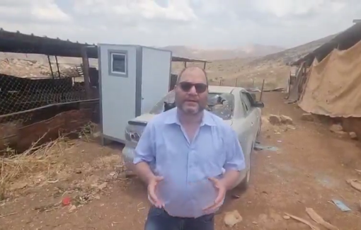 Thumbnail preview image for the video titled: Testimony about the pogrom in al-Hamarah farm by Israeli settlers