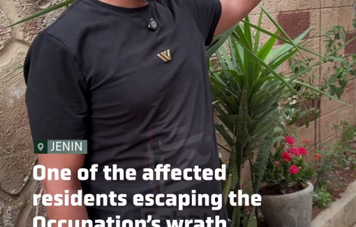 Thumbnail preview image for the video titled: In Jenin, residents use ladders between homes to avoid the main streets and evade Israeli gunfire.