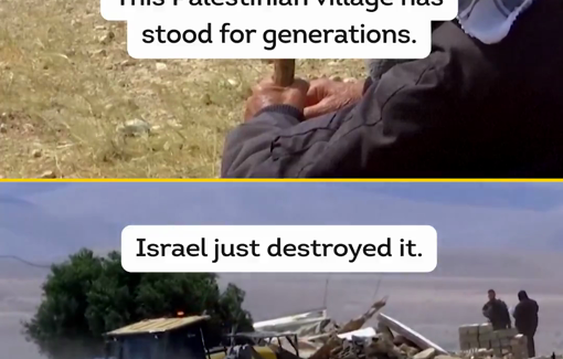 Thumbnail preview image for the video titled: Only 4 structures are left standing in Masafer Yatta’s Khallet al-Dabaa after massive destruction by Israeli authorities