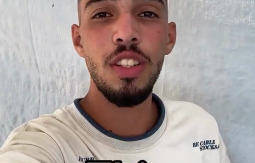 Thumbnail preview image for the video titled: Medo Halimi created a little farm near is tent to survive under the siege