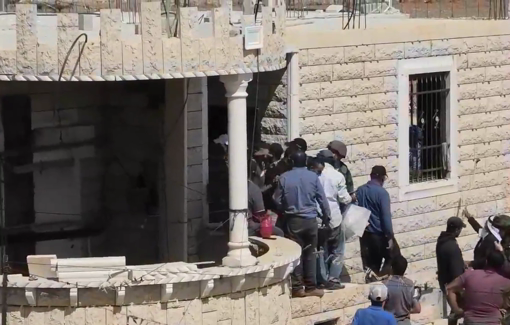 Thumbnail preview image for the video titled: Israeli forces demolished a large residential home in Jawaya
