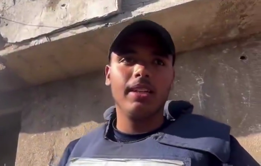 Thumbnail preview image for the video titled: Neighbors search for the residents of a house after its Israel pulverized it with an airstrike