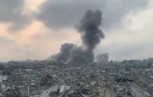 Thumbnail preview image for the video titled: Large morning airstrikes on Jabalia