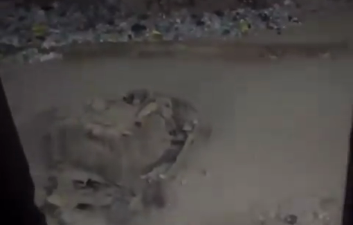 Thumbnail preview image for the video titled: Footage of IDF D9 bulldozer at the doors of the Indonesian Hospital