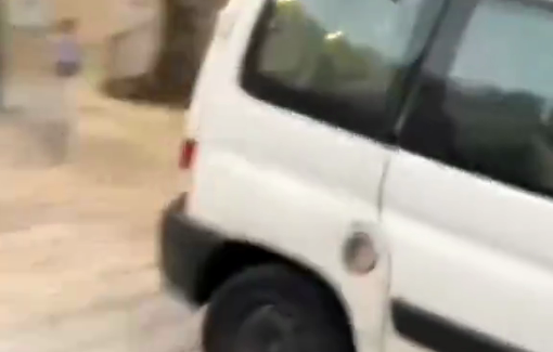 Thumbnail preview image for the video titled: Jewish children spitting on a Christian woman