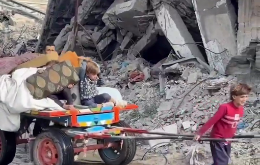 Thumbnail preview image for the video titled: Children endure endless displacement