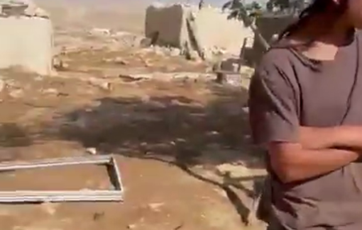 Thumbnail preview image for the video titled: Palestinian residents of Maghayir al-Deir leavig their land under terror of Israeli settlers