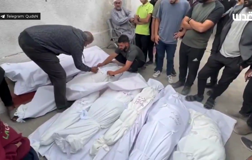 Thumbnail preview image for the video titled: Israel massacred 9 members of journalist Osama Al-Arbeed's family in their sleep