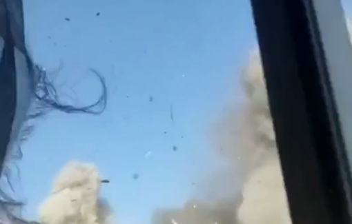 Thumbnail preview image for the video titled: The moment Al-Noor Tower was bombed