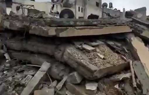 Thumbnail preview image for the video titled: View of the huge destructions caused byIsraeli army in Jenin R.C.