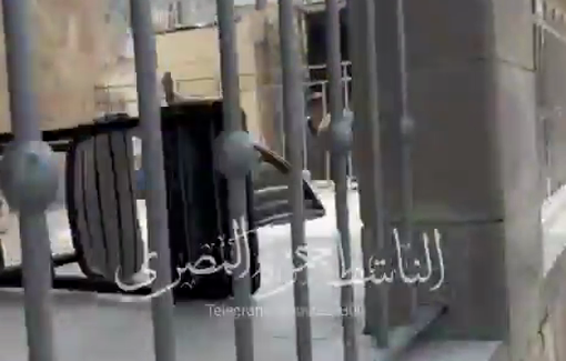 Thumbnail preview image for the video titled: Scene following the Israeli airstrike on journalist at Al-Ahli Hospital