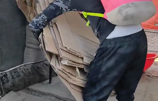 Thumbnail preview image for the video titled: Palestinian man talks about the dire quality and amount of aid he could get his hands on