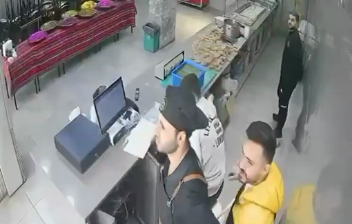 Thumbnail preview image for the video titled: Israeli soldiers invaded Tulkarm restaurant and arbitrary arrested a Palestinian worker