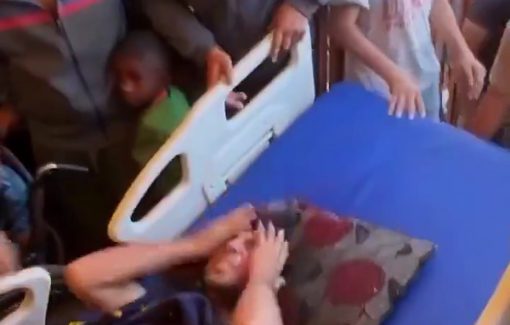 Thumbnail preview image for the video titled: Man injured at GHF aid sites shocked as his mother was killed the next day at the same sites