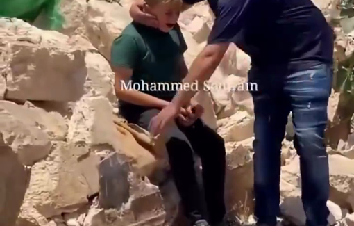 Thumbnail preview image for the video titled: The child Nour Younis Al-Deek weeps for his room and his family’s home demolished by Israeli forces without prior warning