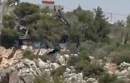 Thumbnail preview image for the video titled: The Israeli forces surrounded the house and, without any prior warning, destroy their dreams and memories