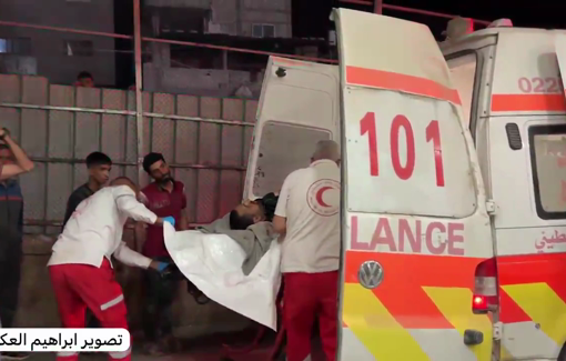 Thumbnail preview image for the video titled: 5 Palestinians killed in night Israeli strike on tents in Al-Mawasi