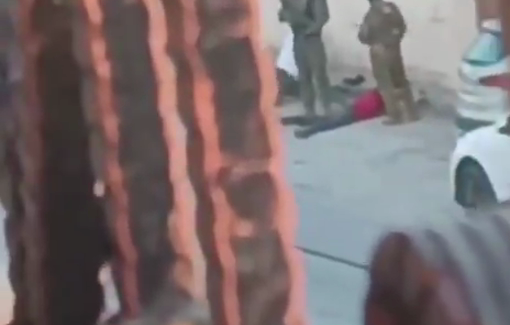 Thumbnail preview image for the video titled: Israeli soliders violently attack two Plaestinian in Hebron