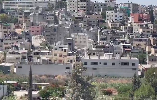 Thumbnail preview image for the video titled: The occupation forces continue demolition operations in the Nur Shams camp east of Tulkarm