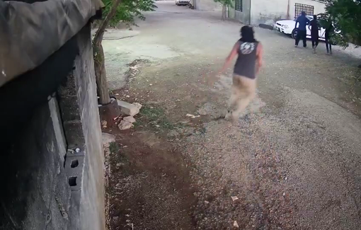 Thumbnail preview image for the video titled: The moment when masked Israeli settlers set fire to Palestinian vehicles and stormed properties