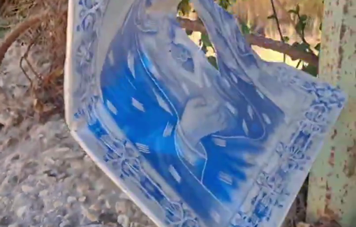 Thumbnail preview image for the video titled: Israeli settlers desecrated the Virgin mary icon in the Alice Kisiya property