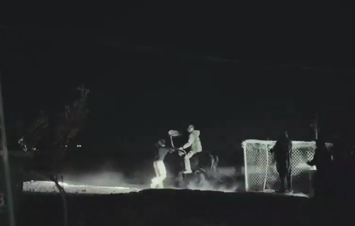 Thumbnail preview image for the video titled: At 3:00 a.m., settlers on horseback raided the village of Khirbet Al-Fakheit in Masafer Yatta