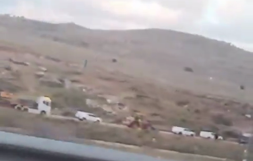 Thumbnail preview image for the video titled: Isareli forces, accompanied by bulldozers, stormed the town of Shuqba to carry out demolition operations